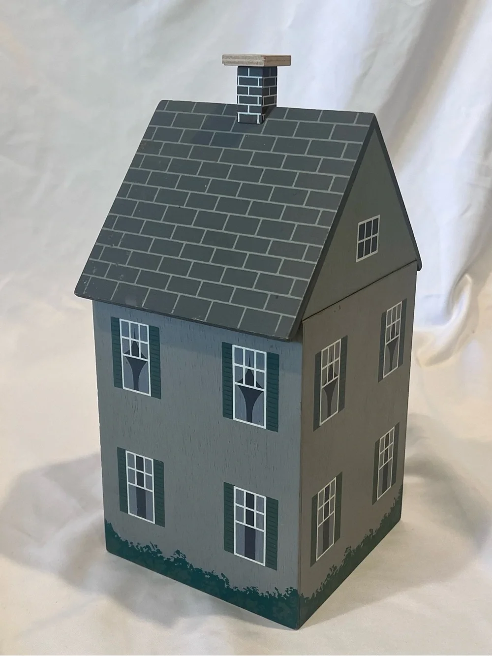 Vintage Wooden Flour House Canister Farmhouse Kitchen Decor